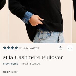 Free People Mila Cashmere Pullover